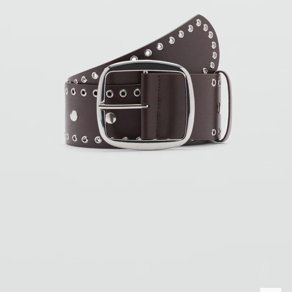 MANGO studded belt